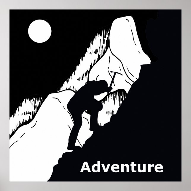 rock climbing rockclimbing poster (Front)