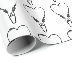 Rock climbing rope Climbing love heart Wrapping Paper