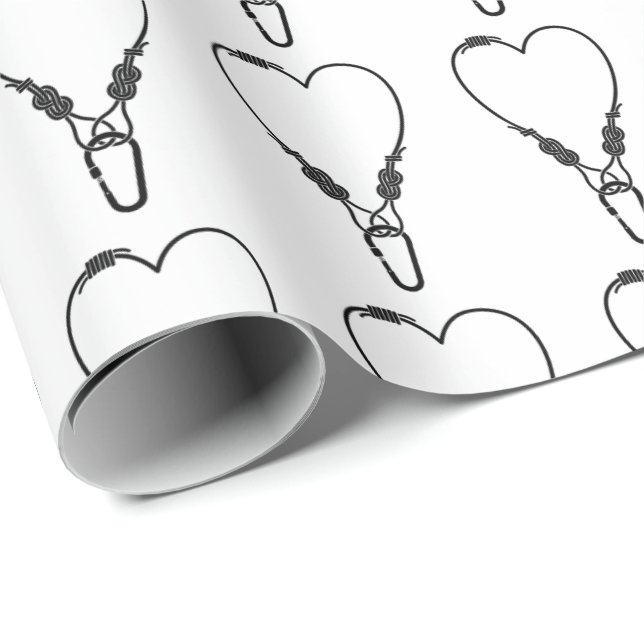 Rock climbing rope  Climbing love heart Wrapping Paper (Roll Corner)