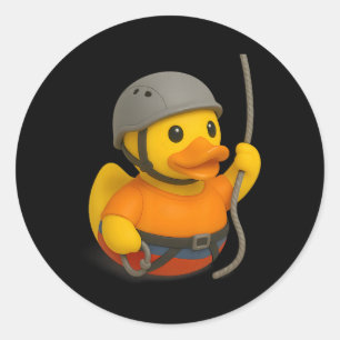 Rock Climbing Rubber Duck Climber Ducky Duckie Classic Round Sticker