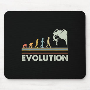 Rock Climbing Shirt - Novelty Evolution Mountain C Mouse Pad