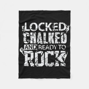 Rock Climbing Shirt Ready To Rock Climb Mountain C Fleece Blanket