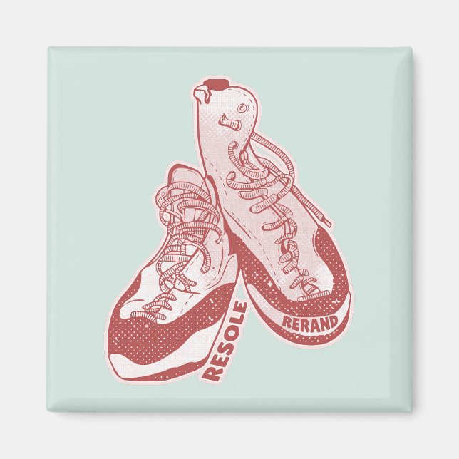 Rock climbing shoes resole magnet (Front)