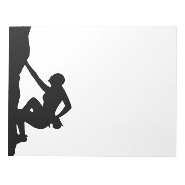 Rock Climbing Silhouette Notepad (Front)