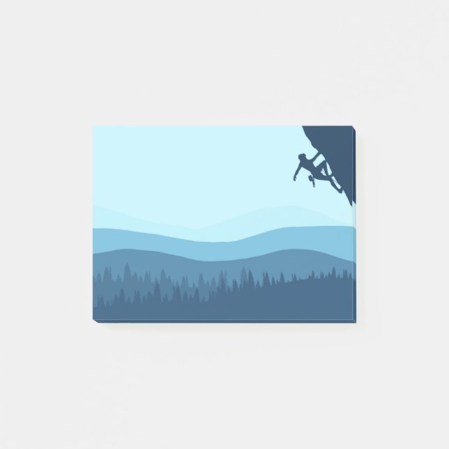 Rock Climbing Silhouette Post-it Notes (Front)