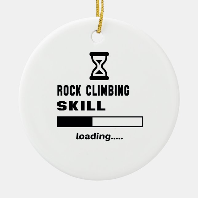 Rock Climbing skill Loading...... Ceramic Tree Decoration (Front)