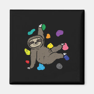 Rock Climbing Sloth Cute Climber Boys Girls Kids W Magnet