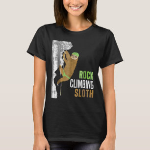 Rock Climbing Sloth Rock Climbers Funny Gift Cute T-Shirt