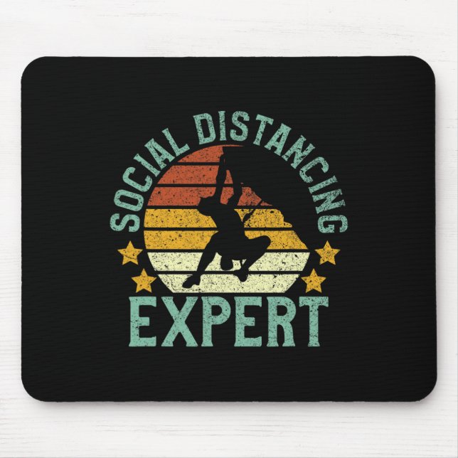 Rock Climbing Social Distancing Tee Climber Gift B Mouse Pad (Front)