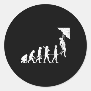 Rock Climbing Solo Climber Bouldering Free Classic Round Sticker