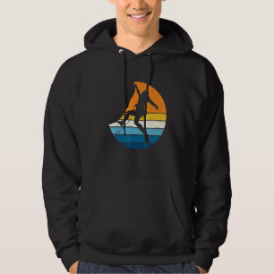 Rock Climbing Sports Retro Vintage Sunset Climber Hoodie