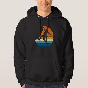 Rock Climbing Sports Retro Vintage Sunset Climber Hoodie