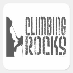 Rock Climbing Square Sticker