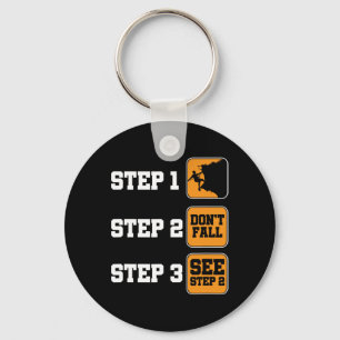 Rock Climbing Steps Mountain Hiking Camping Nature Key Ring