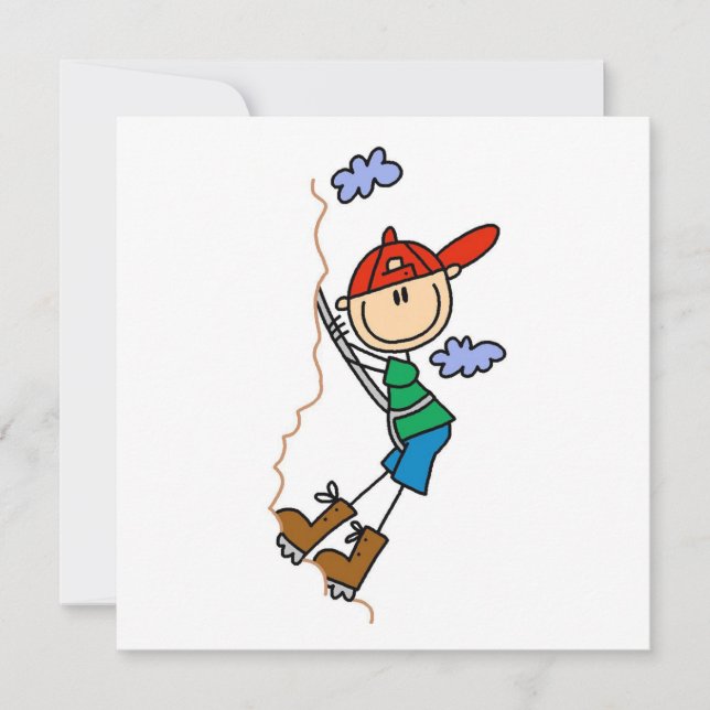 Rock Climbing Stick Figure (Front)