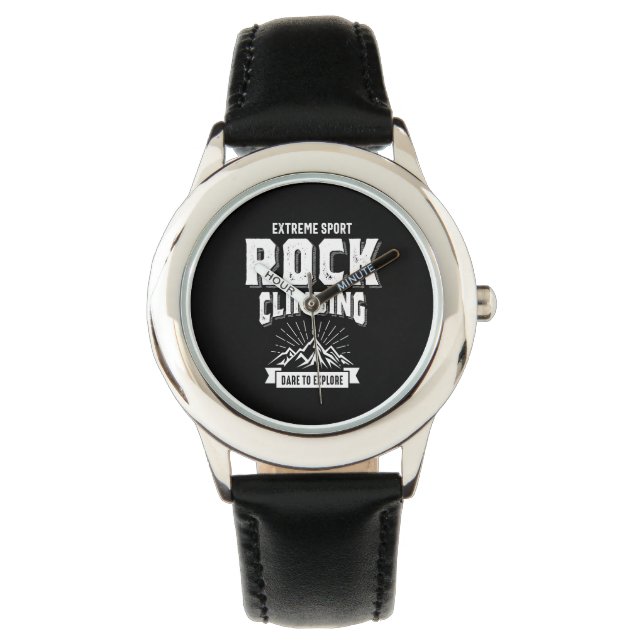Rock Climbing T-shirt Mountain Climber Gifts Watch (Front)