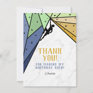 Rock Climbing Thank You Card (Boy)