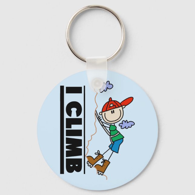 Rock Climbing Tshirts and Gifts Key Ring (Front)