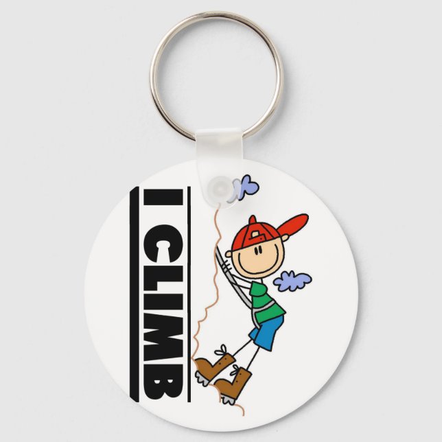 Rock Climbing Tshirts and Gifts Key Ring (Front)