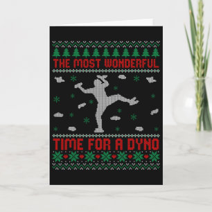 Rock Climbing Ugly Christmas Sweater Funny Indoor  Card
