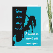 Rock Climbing Valentine greeting card