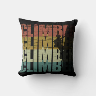 Rock climbing vintage climber cushion