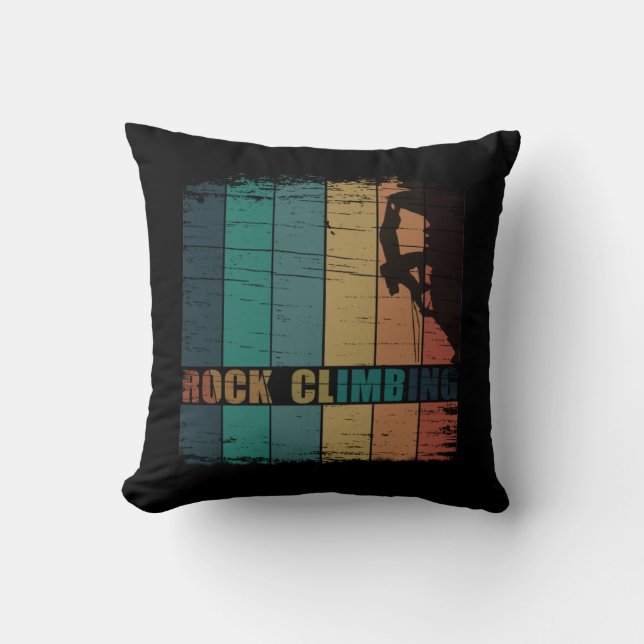 Rock climbing vintage climber cushion (Front)