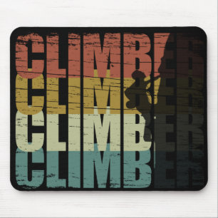 Rock climbing vintage climber mouse pad