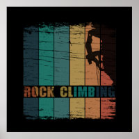 Rock climbing vintage climber