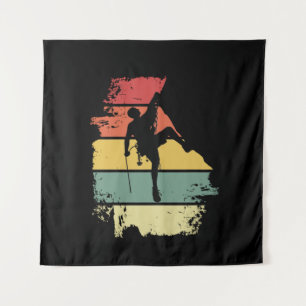Rock Climbing Vintage Tapestry