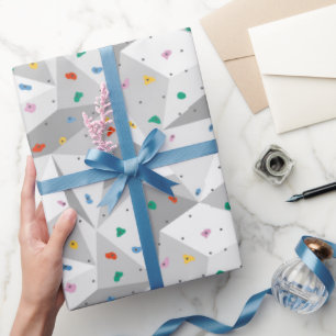 Rock Climbing Wrapping Paper, Rock Wall Gift Wrap
