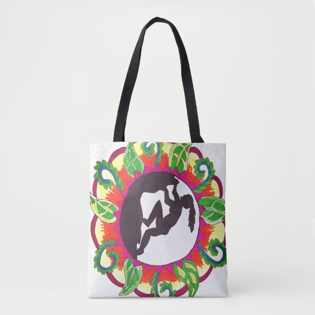 Rock Climbing Zen Girl Tote Bag (Front)