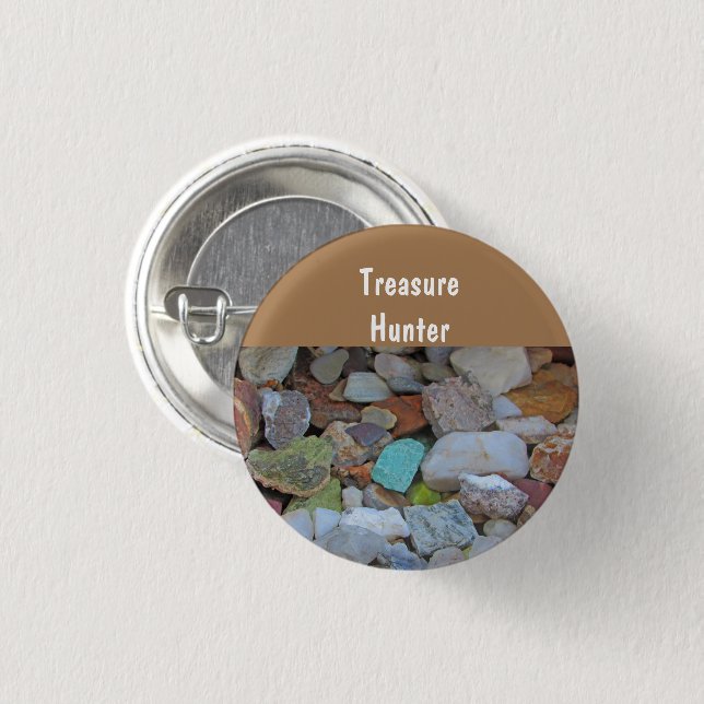 Rock Collection Stone Rockhound Treasure Hunter 3 Cm Round Badge (Front & Back)