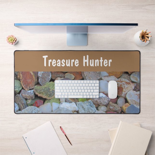 Rock Collection Stone Rockhound Treasure Hunter Desk Mat (Office 1)