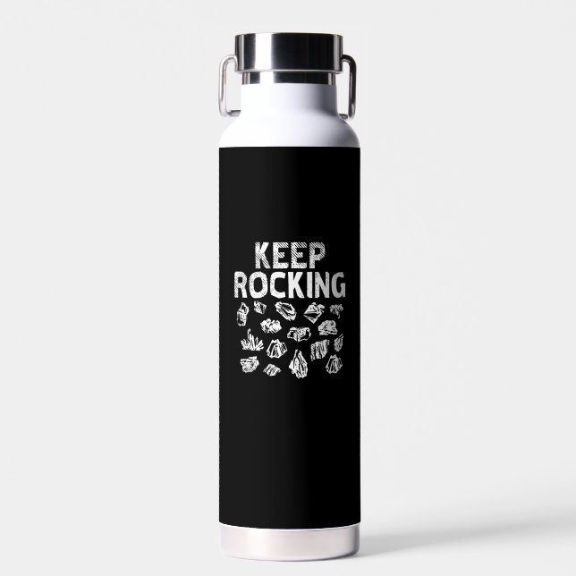 Rock Collector - Keep Rocking Water Bottle (Front)