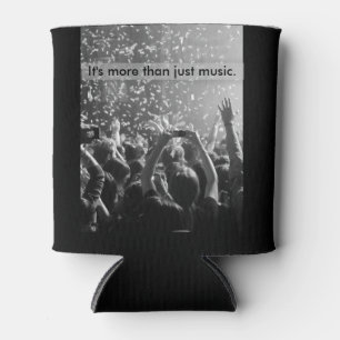 Rock Concert Audience Hands Grey & Black Music Can Cooler