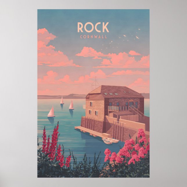 Rock Cornwall Travel Poster (Front)
