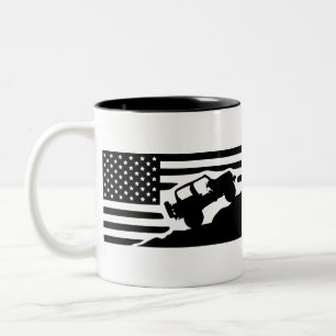 Rock Crawler American Flag  #USAPatriotGraphics  © Two-Tone Coffee Mug