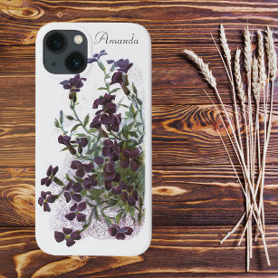 Rock Cress Ornamental Flowering Plant Illustration iPhone 13 Case