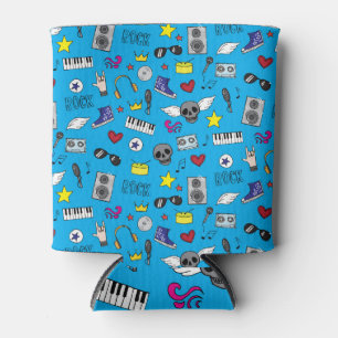 Rock Emo Music Teen Pattern Can Cooler