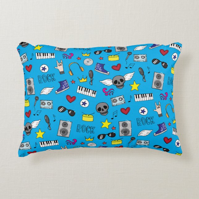 Rock Emo Music Teen Pattern Decorative Cushion (Front)