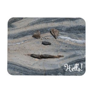 Rock Face Says Hello! Magnet
