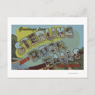 Rock Falls - Large Letter Scenes Postcard