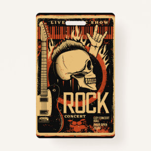 Rock fest ID badge