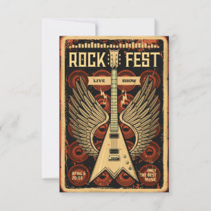 Rock fest thank you card