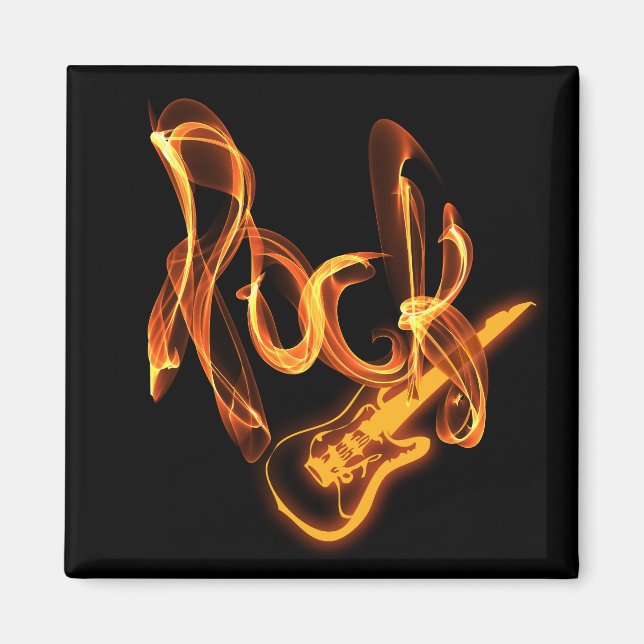 Rock fire sign magnet (Front)