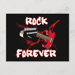 Rock forever postcard