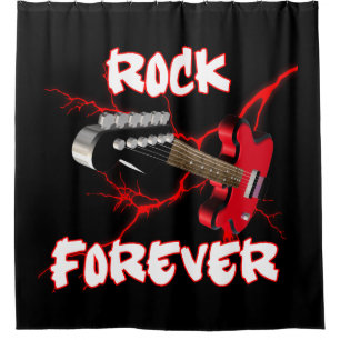Rock forever shower curtain