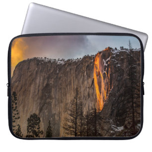 ROCK FORMATION WITH LAVA DURING DAYTIME LAPTOP SLEEVE