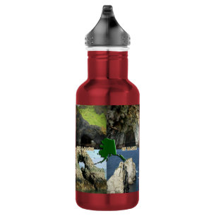 Rock Formations and Caves in Alaska Collage 532 Ml Water Bottle